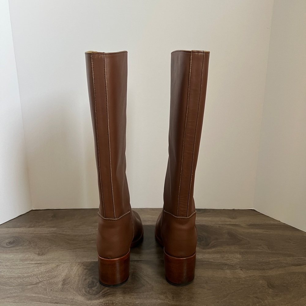 A.P.C. Tall Brown Leather Over-The-Knee Boots Apc Long Boots View 3